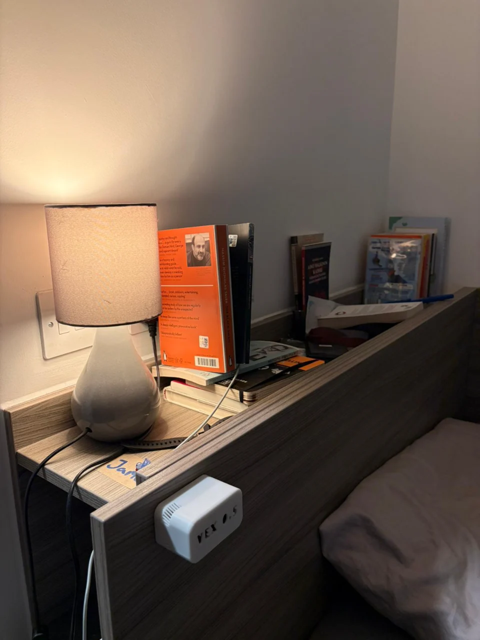 VEX 0.5 mounted beside a bed