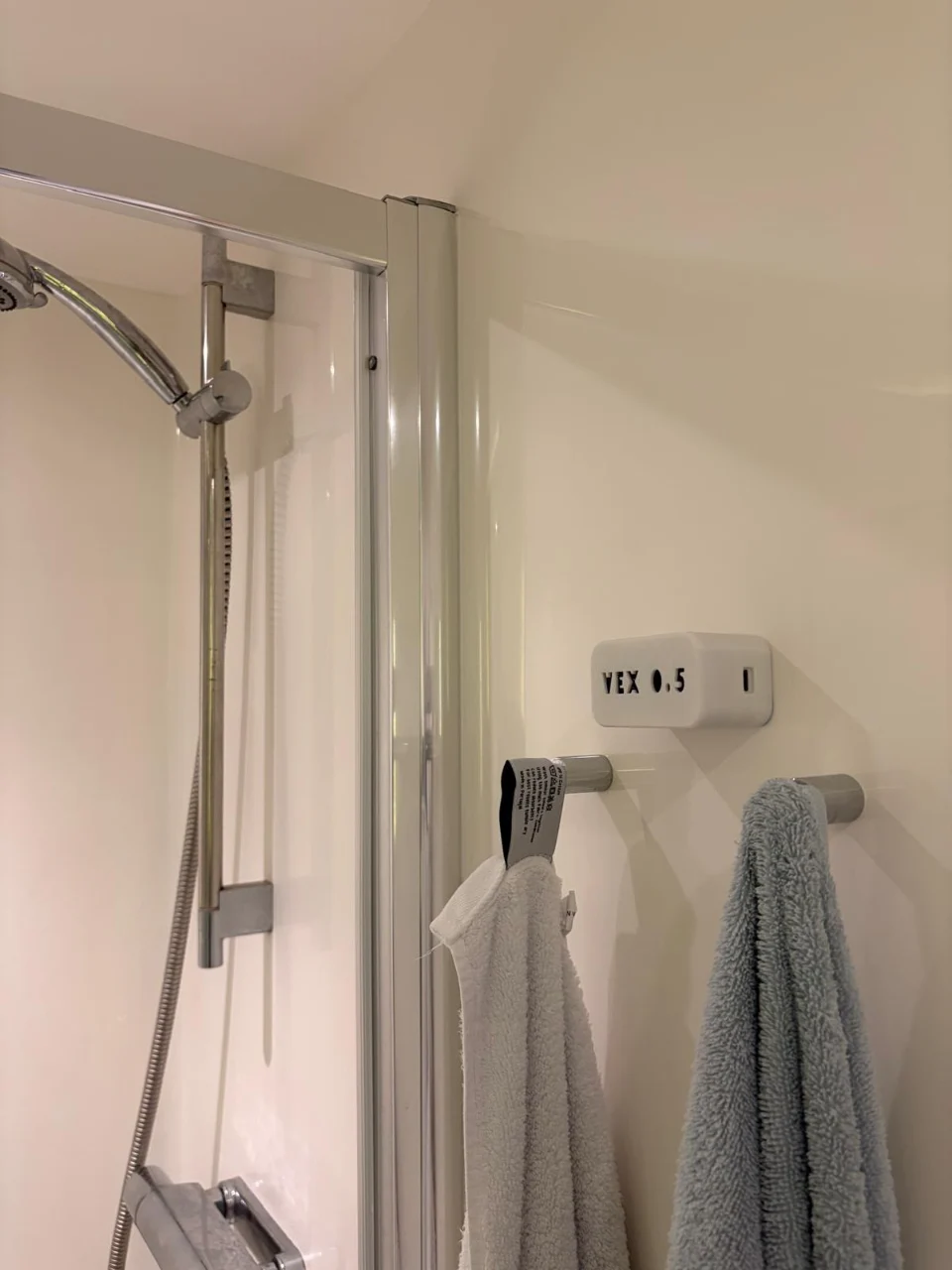 VEX 0.5 installed on a bathroom wall